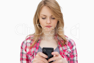 Woman using a mobile phone