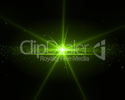 Background with a green star