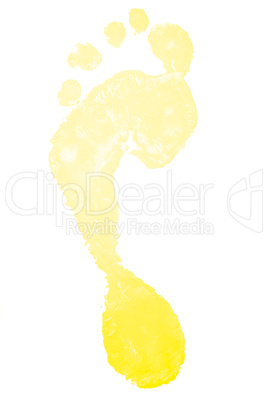 Footprint of a colour yellow