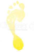 Footprint of a colour yellow