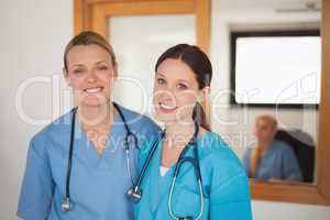 Nurses looking at camera