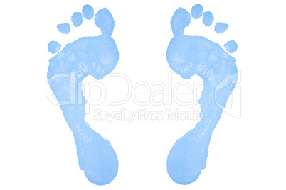 Two blue footprints