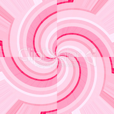 Pink curves forming spirals