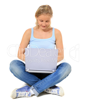 Frau mit Laptop Frau mit Laptop