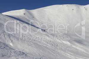 Snow skiing piste