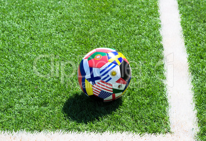 Soccer ball on field