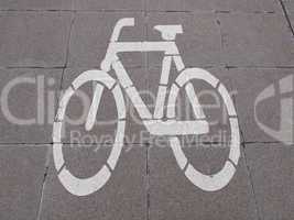 Bike lane sign