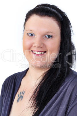 Portrait of a young dark-haired woman