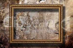 picture frame on a stone grunge background