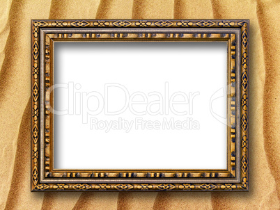 frame for pictures on the background of sand dunes