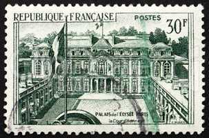Postage stamp France 1959 Elysee Palace, Paris, France