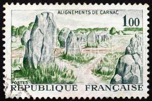 Postage stamp France 1965 Prehistoric Stone Monuments, Carnac