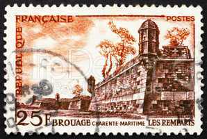 Postage stamp France 1955 Fortifications, Brouage, France