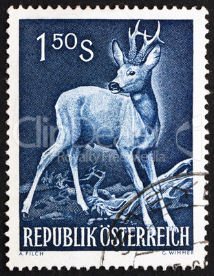 Postage stamp Austria 1959 Roe Deer, Capreolus Capreolus