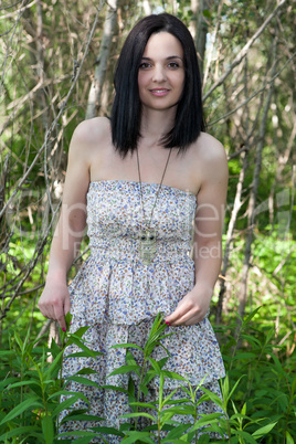 Young woman in the forest