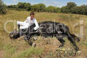 young man and horse