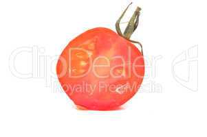 A piece of fresh cherry tomato