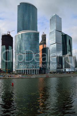 Moscow City buildings.