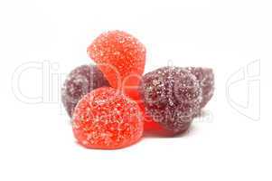 Colorful jelly on white