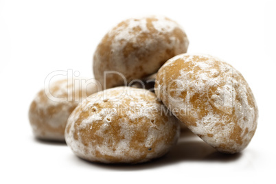 Gingerbread on a white background