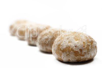 Gingerbread on a white background