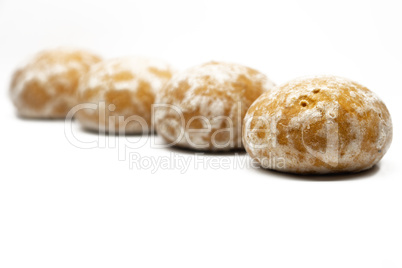 Gingerbread on a white background