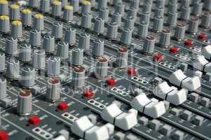 Handles of management of the board of the sound processor (mixer