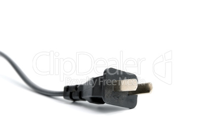 Electrical plug isolated on white background