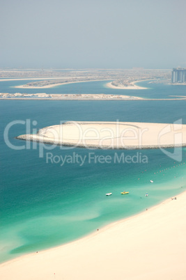 View on Jumeirah Palm man-made island, Dubai, UAE