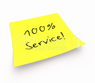 Notizzettel - 100% Service!