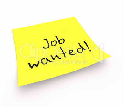 Notizzettel - Job wanted!