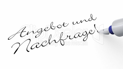 Stift Konzept - Angebot und Nachfrage!