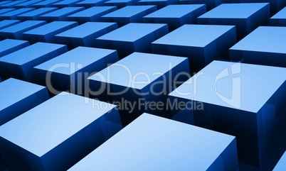 Quader Matrix diagonal blau weiß 04