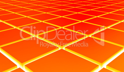 3D Struktur - Orange Quader