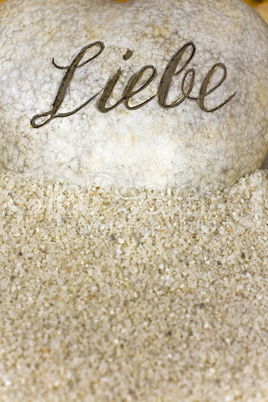 Sanddekoration - Liebe