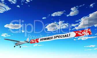 Flugzeug Werbung - Sommer Special!