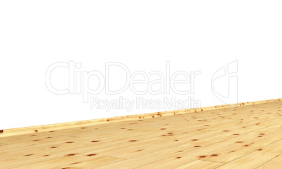 Wand mit Holzboden diagonal - Zirbe