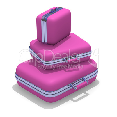 Reisekoffer in pink