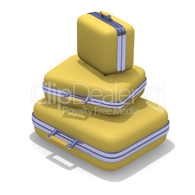 Yellow suitcases