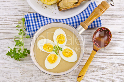 Eggs in mustard sauce