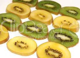 Fresh sliced kiwi fruit