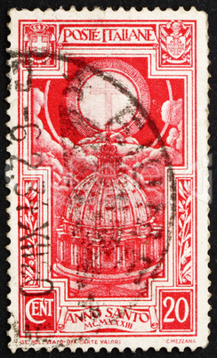 Postage stamp Italy 1933 Cross in Halo, St. Peter's Dome