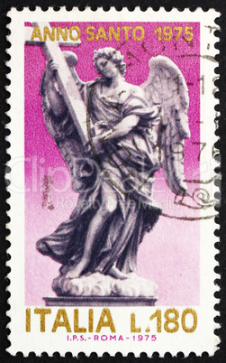 Postage stamp Italy 1975 Angel with Cross