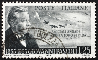Postage stamp Italy 1955 Giovanni Pascoli, Poet and Scholar