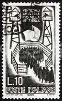 Postage stamp Italy 1965 Italian Soldiers in Concentration Camp