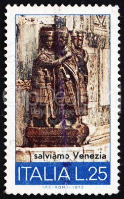 Postage stamp Italy 1973 The Tetrarchs, 4th Century Sculpture