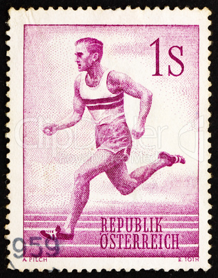 Postage stamp Austria 1959 Runner