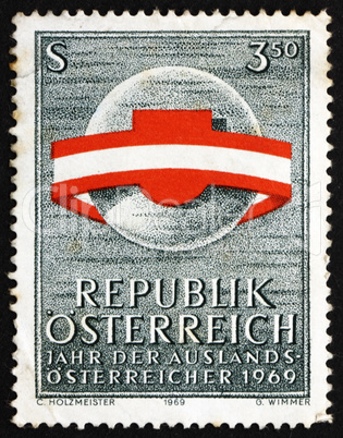 Postage stamp Austria 1969 Austria's Flag and Shield
