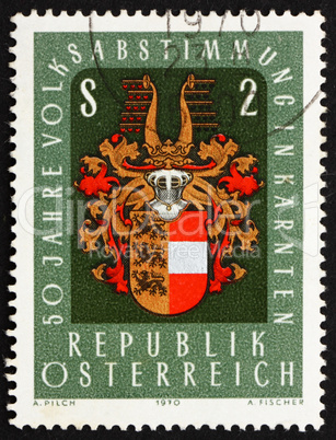Postage stamp Austria 1970 Arms of Carinthia, Austria