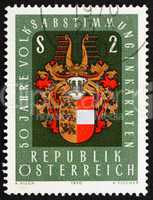 Postage stamp Austria 1970 Arms of Carinthia, Austria